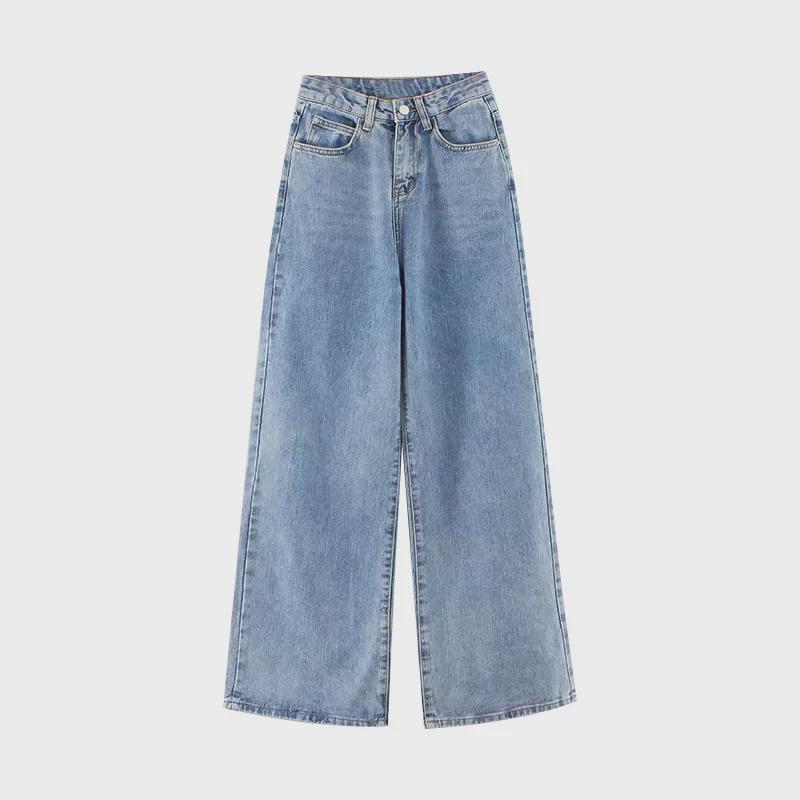 VantaGoods Hoge taille Koreaanse stijl wijde pijpen slim jeans voor vrouwen 2XL