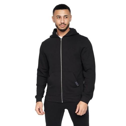 Crosshatch Braxson-hoodie met volledige ritssluiting voor heren M zwart