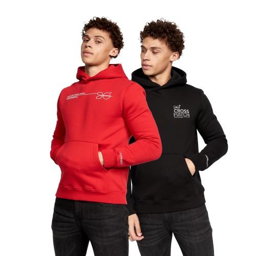 Crosshatch heren Karver-hoodie L zwart/rood