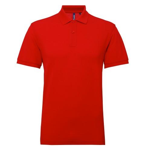 Asquith & Fox herenpoloshirt met korte mouwen en prestatiemix S warm roze kleur