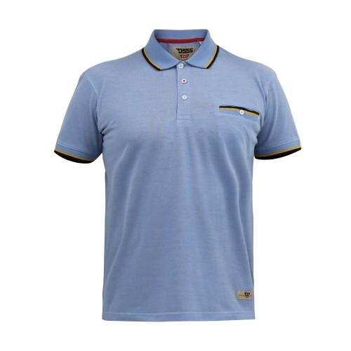 Duke Heren D555 Talbot Pique Jacquard Kingsize Poloshirt XXL blauw
