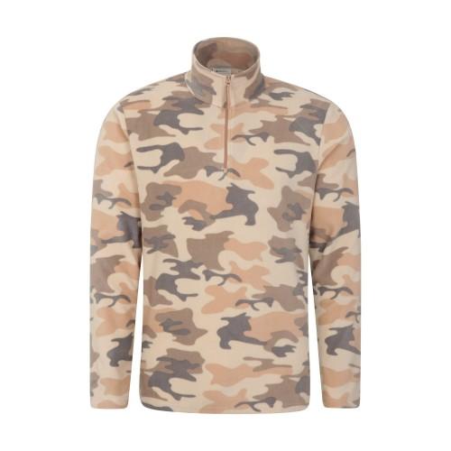 Pertemba FR - Apparel Mountain Warehouse Heren Camber II Camo fleecetop met halve rits S groen