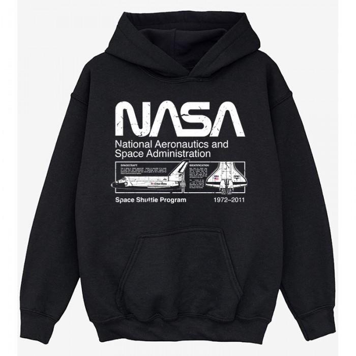 NASA Space Shuttle-hoodie voor jongens 12-13 wit
