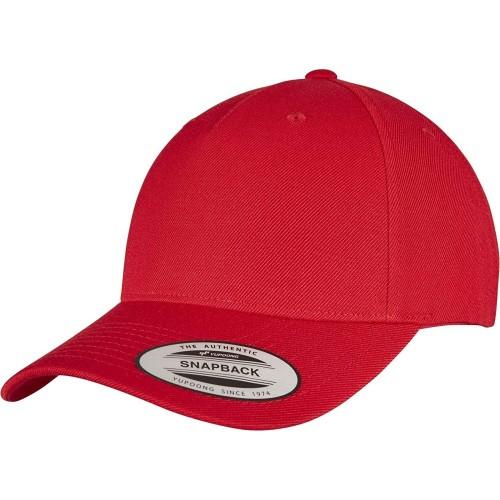 Yupoong Flexfit 5-paneels snapback-pet, unisex volwassenen One Size rood