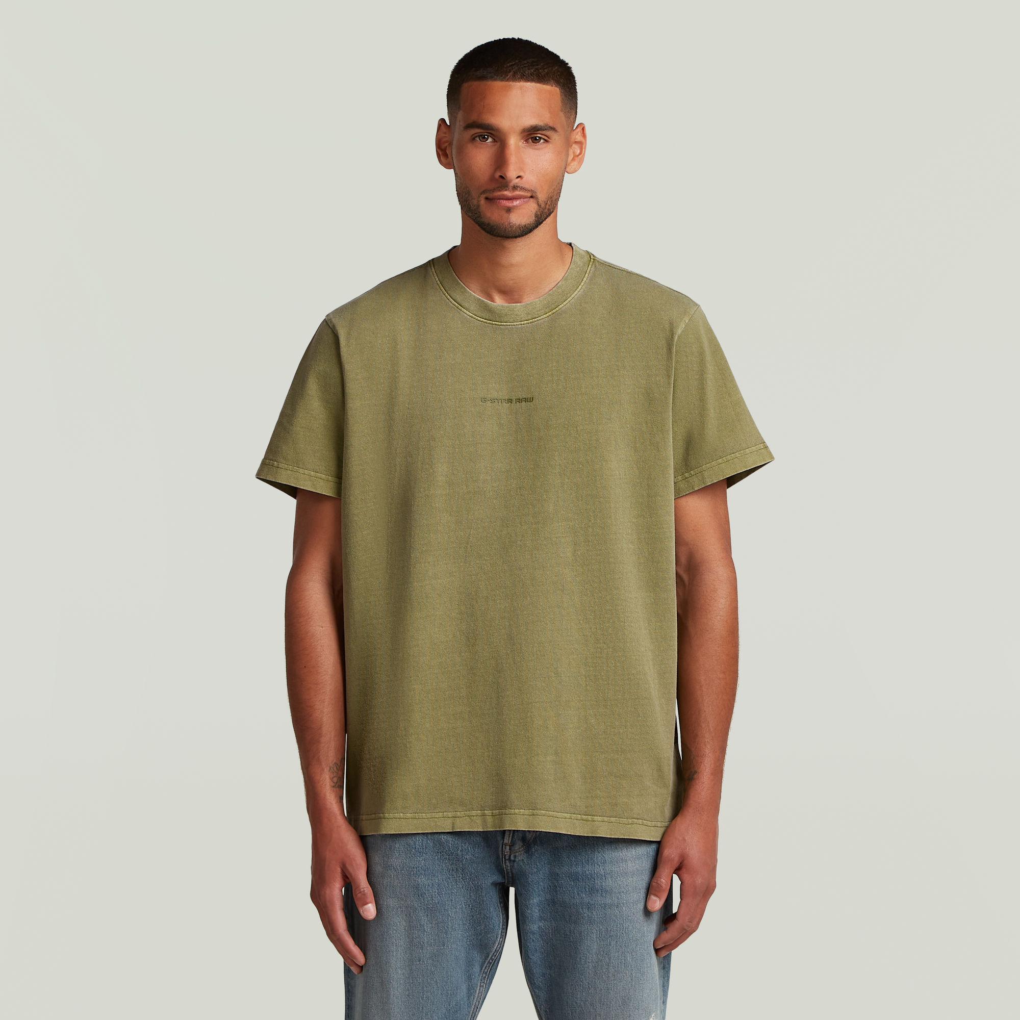 G-Star RAW Overdyed Center Chest T-shirt - Groen - Heren