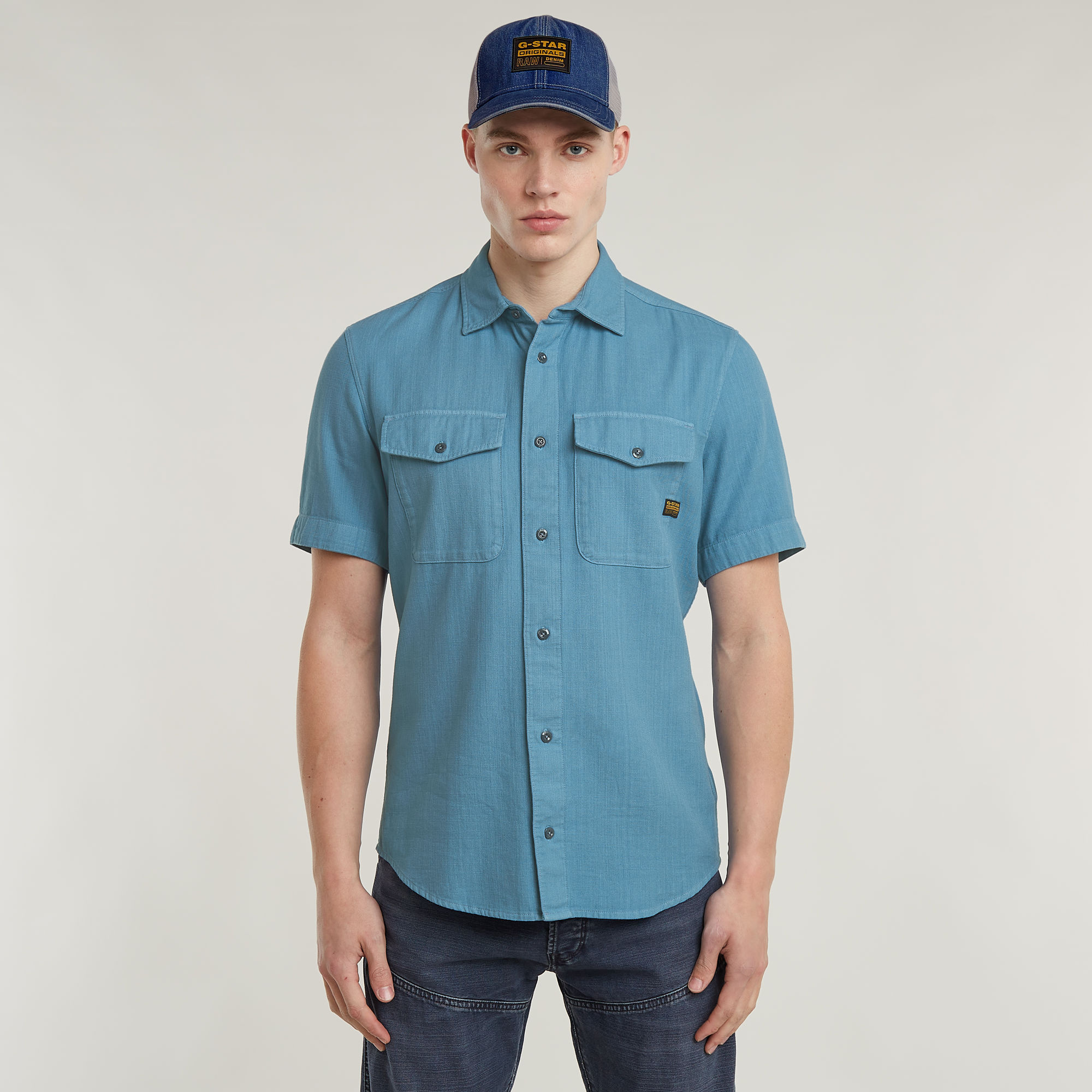G-Star RAW Marine Slim Shirt - Midden blauw - Heren