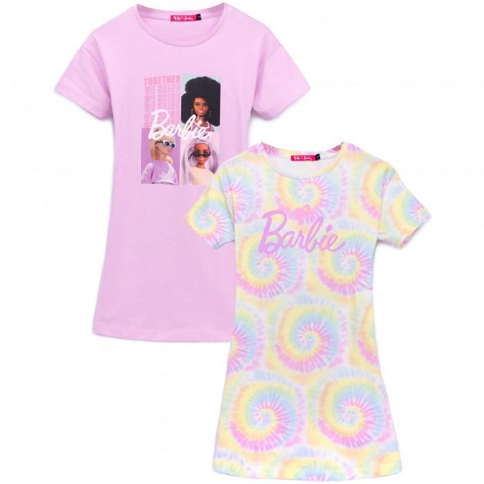 Barbie T-shirtjurk met open rug voor meisjes (Pak van 2) 5-6 Years zwart