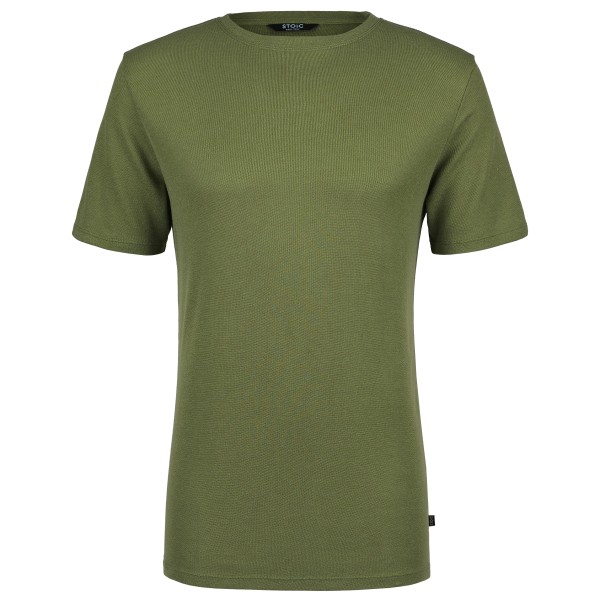 Stoic  WoolHemp VarbergSt Pique Tee - T-shirt, olijfgroen