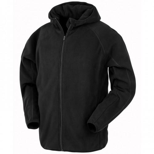 Result Genuine Recycled Resultaat Echt gerecycled fleecejack met capuchon voor heren L zwart