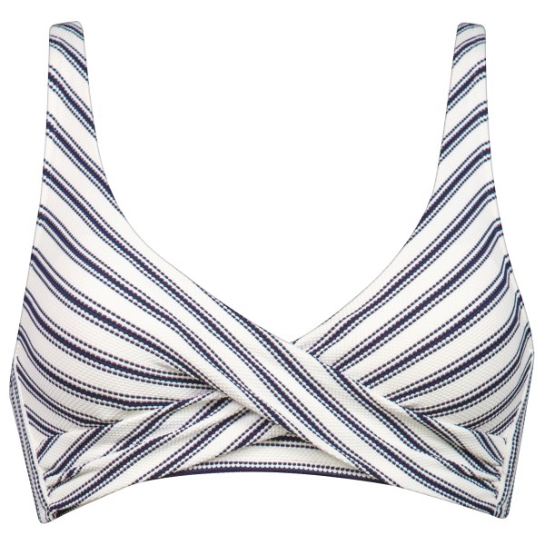 WATERCULT  Women's Seaside Splash Cross-Over Bikini Top - Bikinitop, grijs/wit