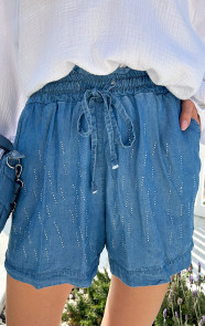 The Musthaves Denim Strass Short Loose Fit