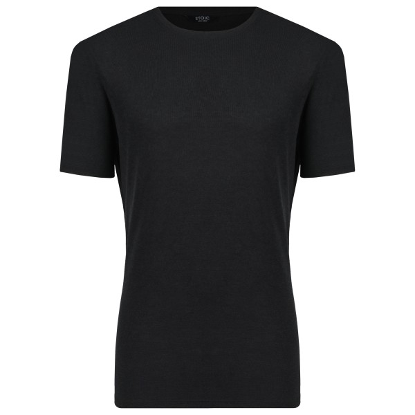 Stoic  WoolHemp VarbergSt Pique Tee - T-shirt, zwart