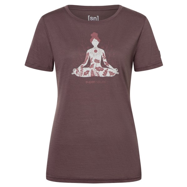 Super.Natural  Women's Larissa Tee - Merinoshirt, raisin / roan rouge