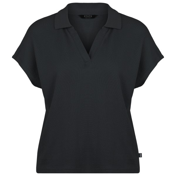 Stoic  Women's WoolHemp VarbergSt. Pique Polo - Poloshirt, zwart