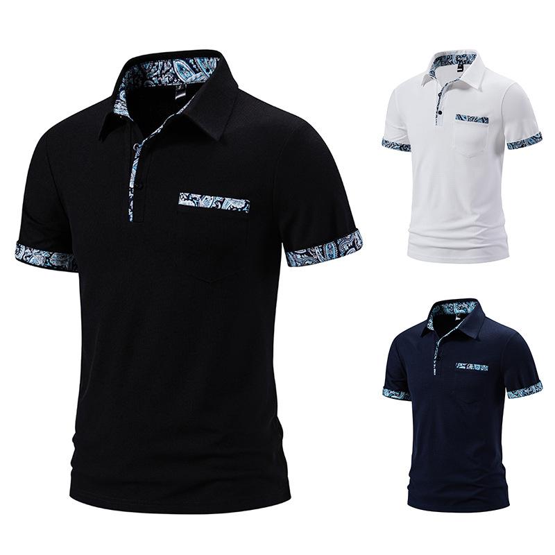Phoca largha Men's Casual Polo Shirt Short Sleeve Business Work Shirts Lightweight Breathable Golf Shirts Regular Fit Collared T-Shirts for Male Summer Tee Tops S wit