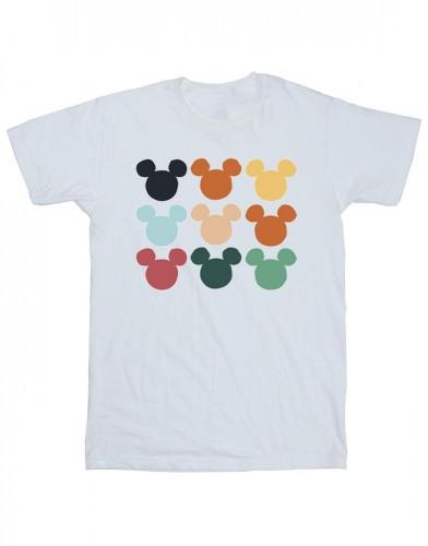 Disney jongens Mickey Mouse hoofden vierkant T-shirt 7-8 Years wit