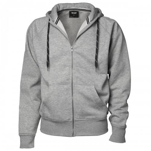 Tee Jays herensweatshirt met volledige ritssluiting en capuchon 2XL zwart