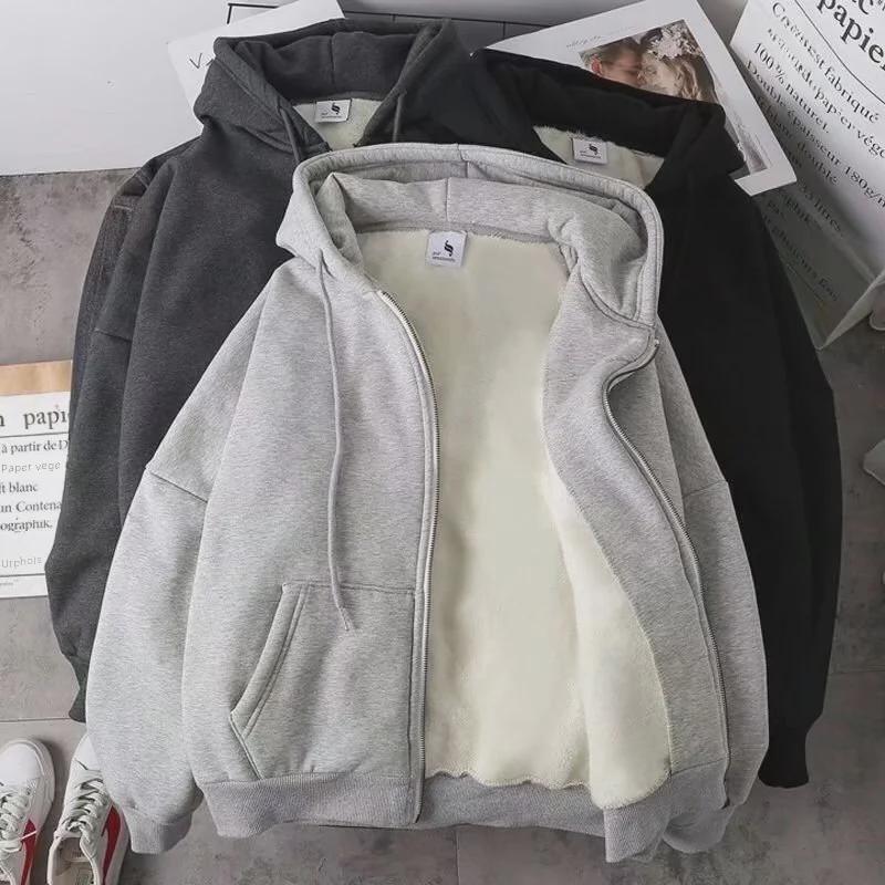 VantaGoods Heren 2023 Plush-jack: Casual, losse, capuchon- en ritscardigan voor herfst/winter M
