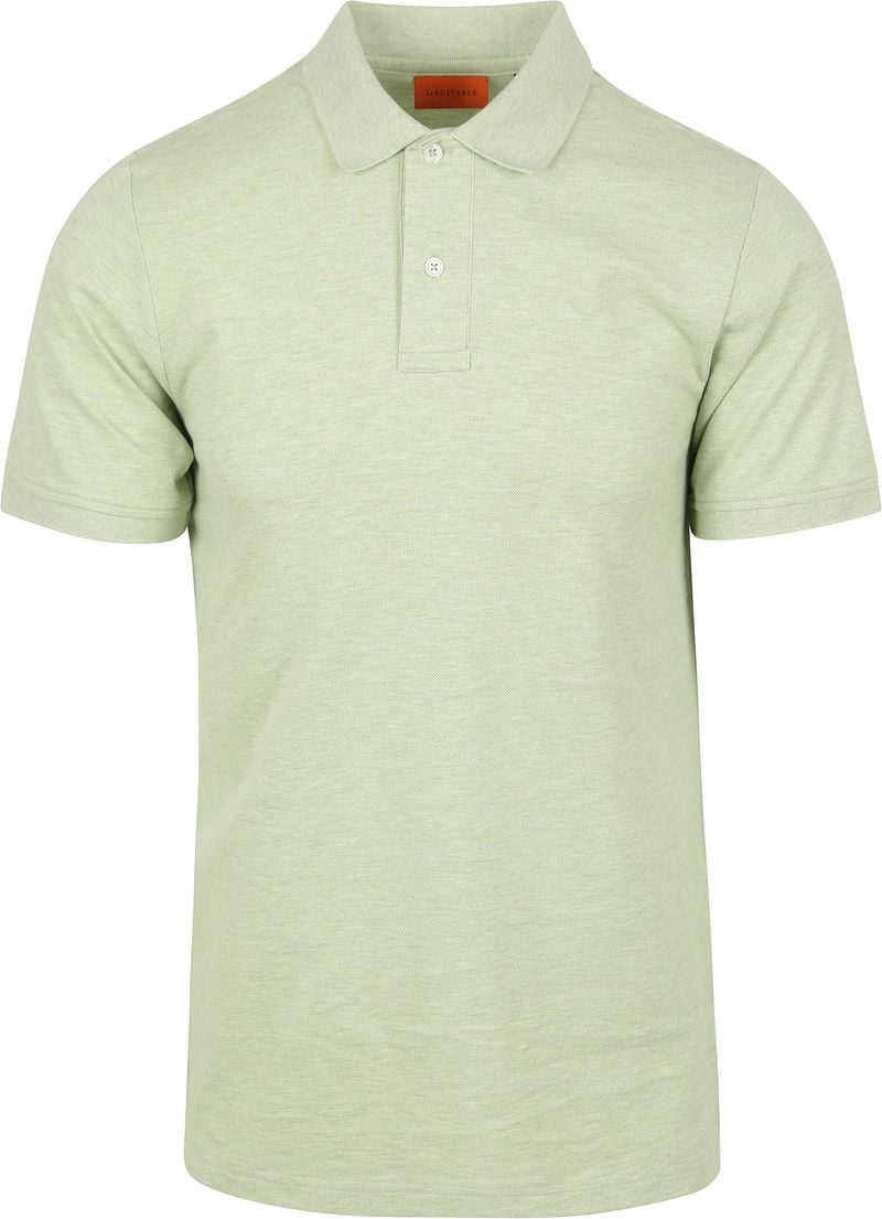 Suitable Mang Poloshirt Lichtgroen
