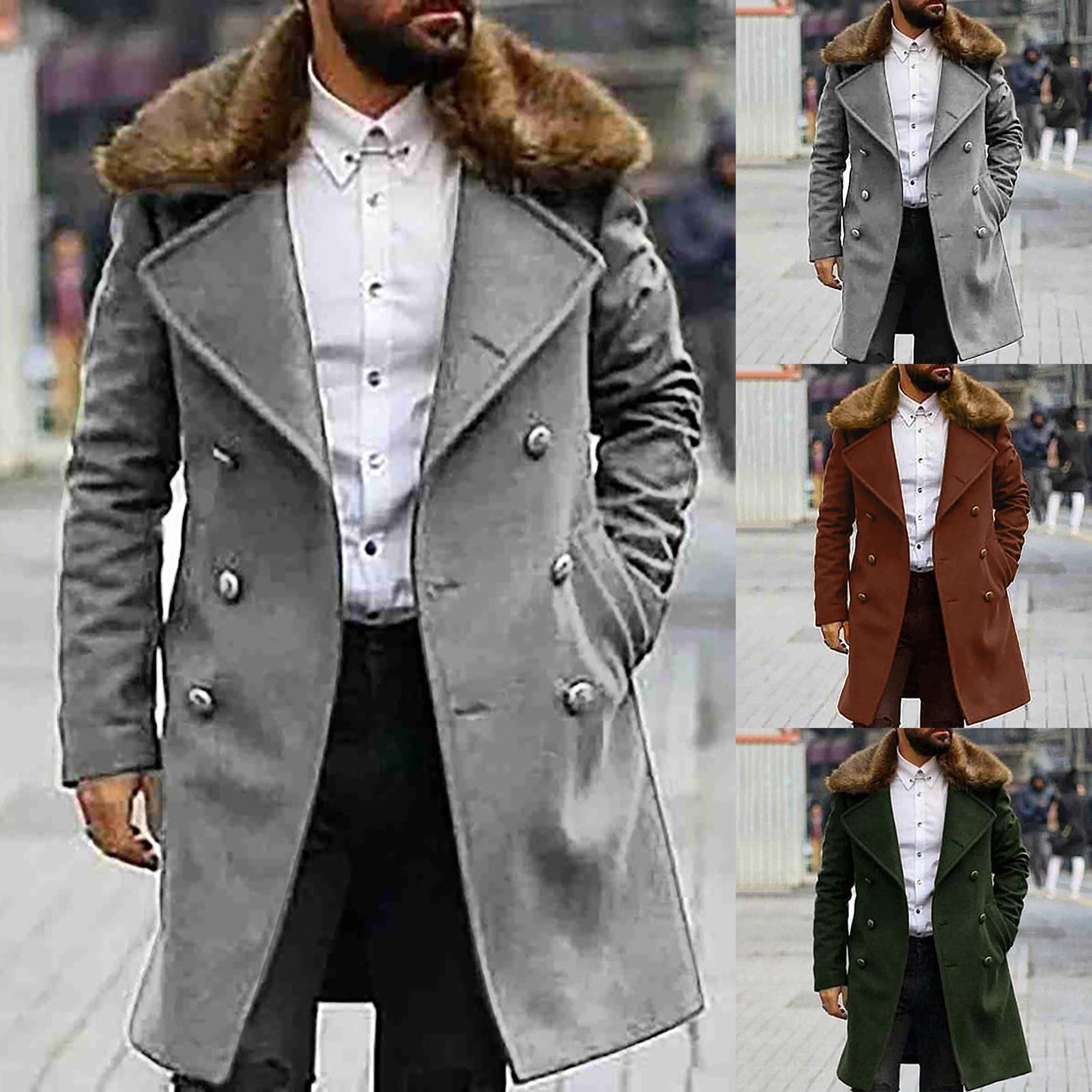Zhengfuzhihai Herfst- en winter herenmode los vest warme revers capuchon trui L koffie