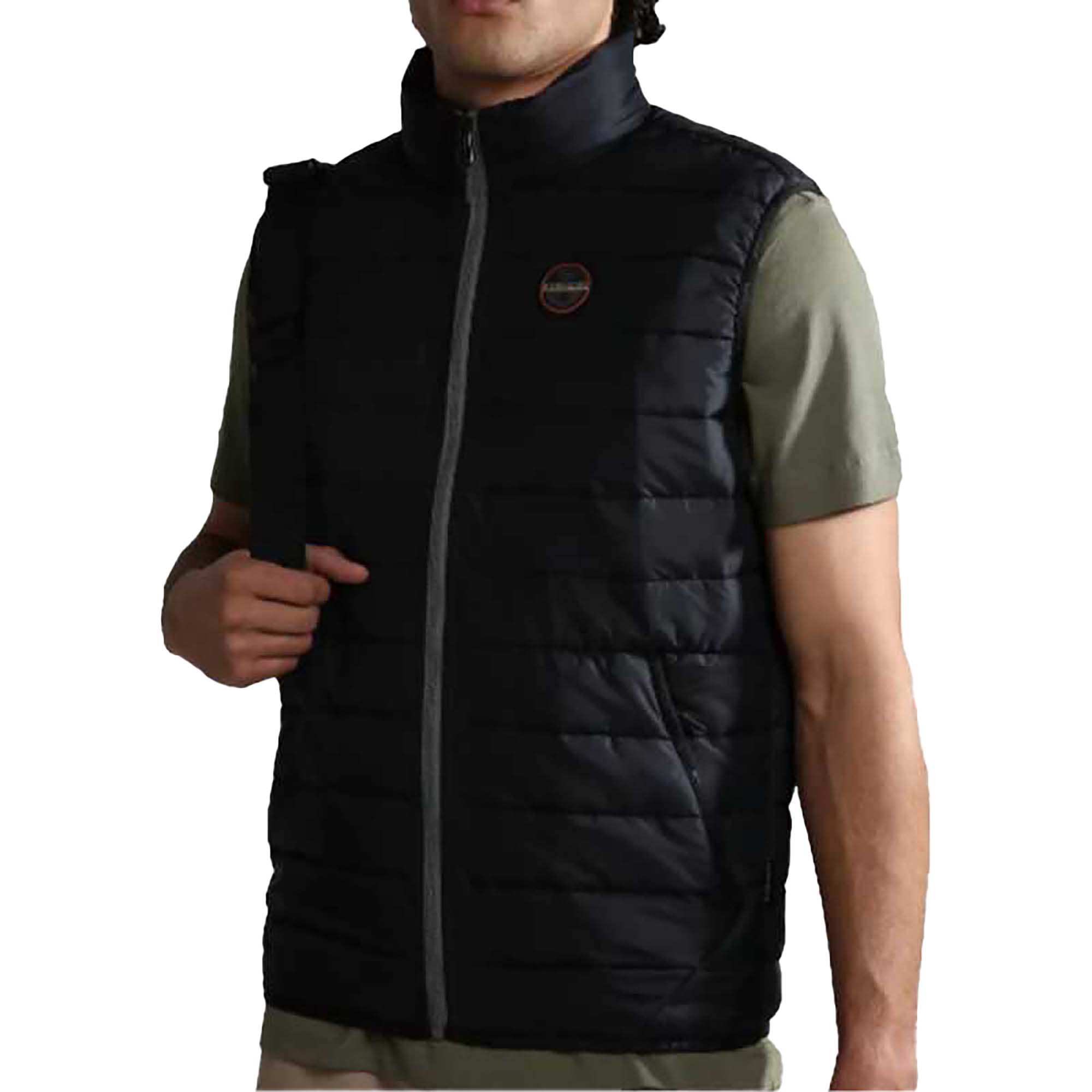 Napapijri Bodywarmer Met merklabel aan de zijkant en binnen, met staande kraag