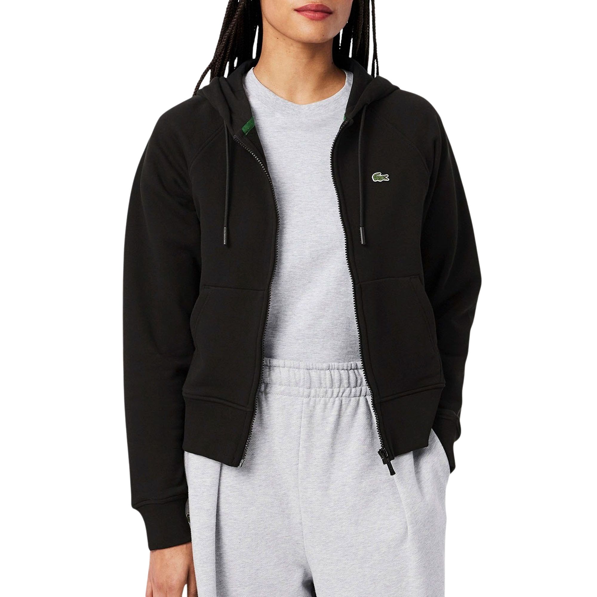 Lacoste Bio Cotton Fleece Hooded Vest Dames