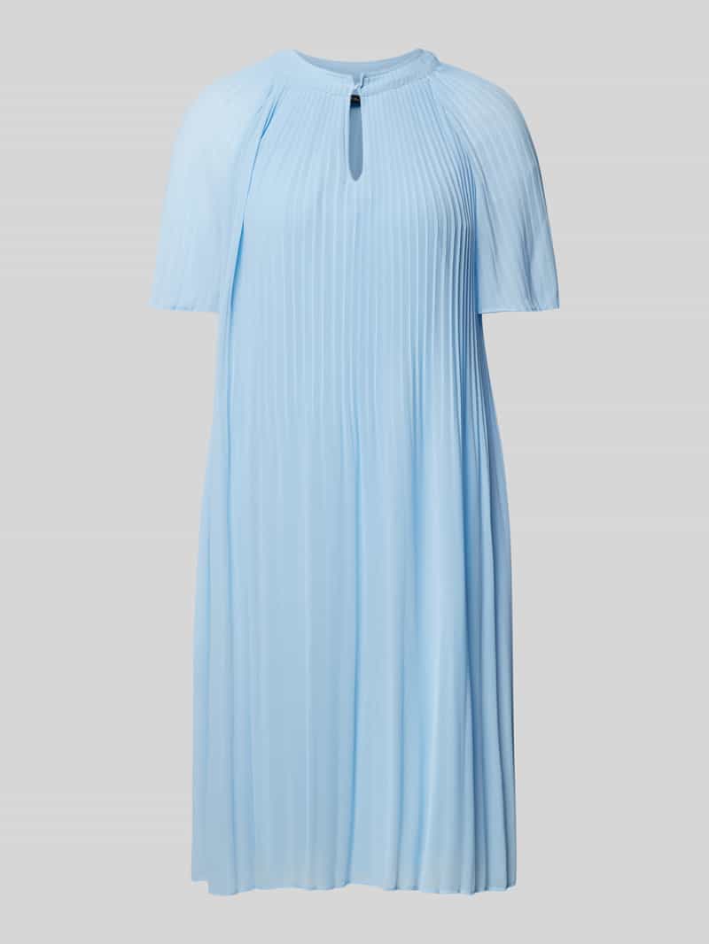 Comma Midi-jurk gemaakt van chiffon, met plissé-vouwen