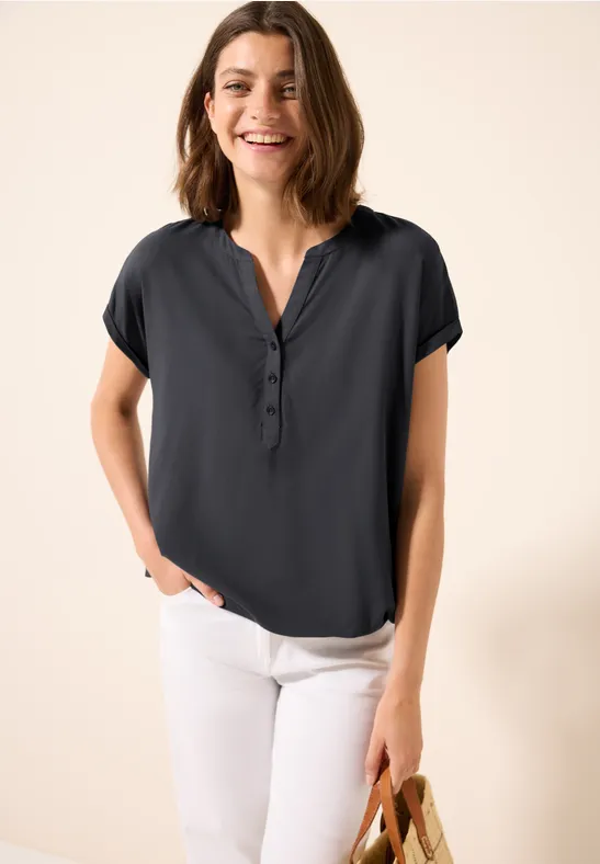 Cecil Blouse met korte mouwen in effen kleur
