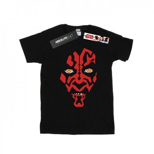 Star Wars Girls Darth Maul Face Cotton T-Shirt 12-13 zwart