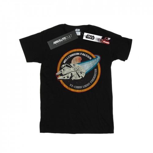 Star Wars Girls Millennium Falcon Badge Cotton T-Shirt 12-13 wit