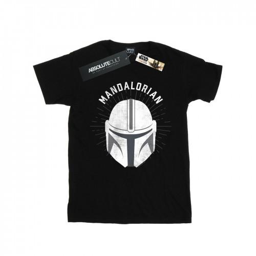 Star Wars Boys The Mandalorian Helmet T-Shirt 12-13 zwart