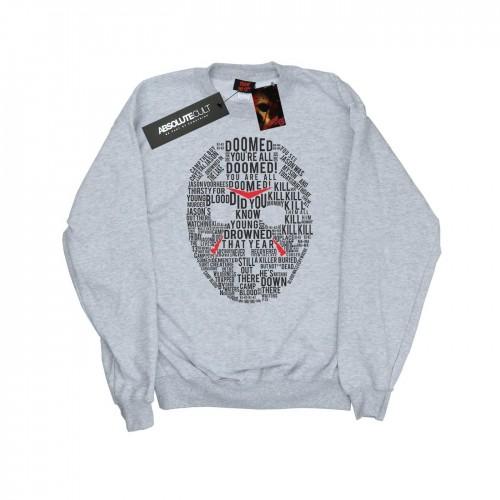 Pertemba FR - Apparel Friday 13th Mens Jason Text Mask Sweatshirt XL grijs