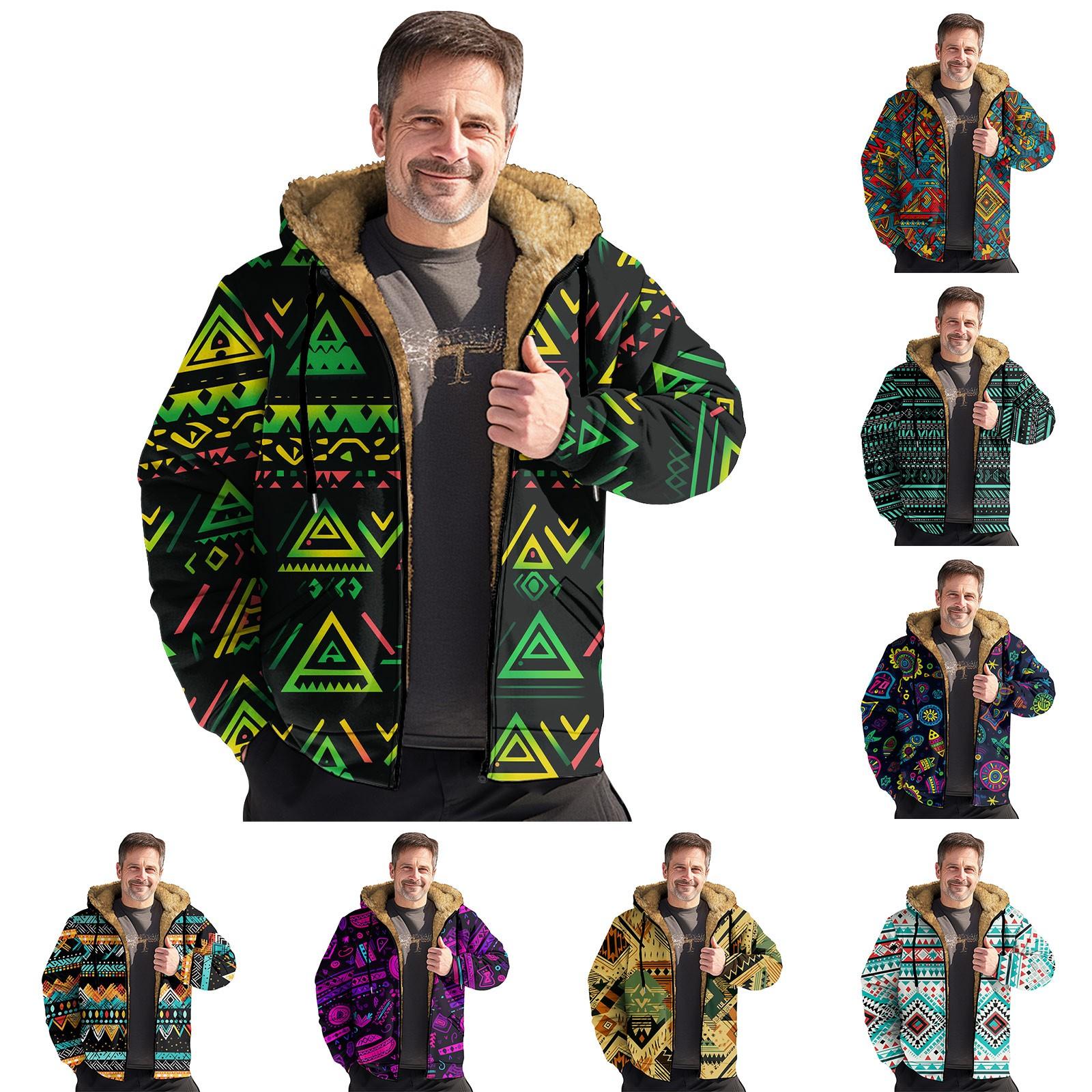 Zhengfuzhihai Herenjack met print Lente- en herfstcasual trendjack met capuchon en ritssluiting voor heren XXXXXXXL