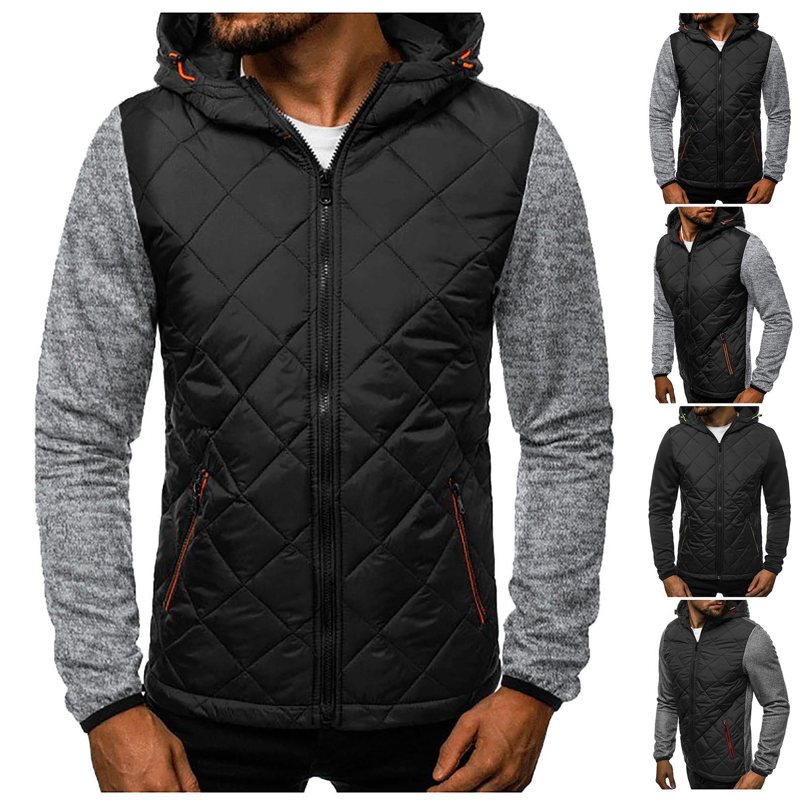 Zhengfuzhihai Casual camouflagesportsweatshirt voor heren, jas met lange mouwen en rits en capuchon XL zwart