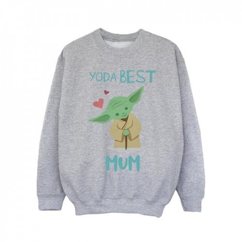 Star Wars Girls Yoda Best Mum Sweatshirt 9-11 Years wit