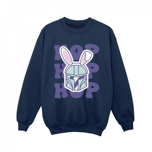 Star Wars Boys The Mandalorian Hop Into Easter Sweatshirt 5-6 Years wit