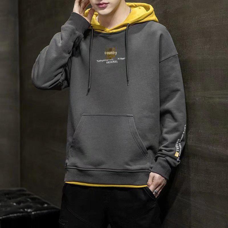 VantaGoods 2021 Koreaanse herfst/winter hoodie voor heren - Jeugdcasual, losse pasvorm, trekkoord, dun en fluweel. XXXL