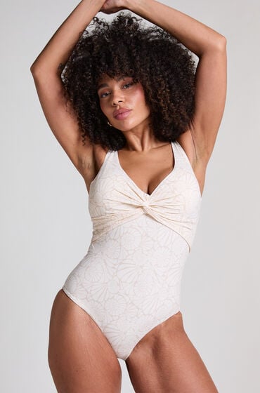 Hunkemöller Corrigerend badpak Caicos Beige