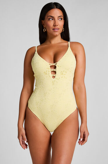 Hunkemöller Gehaakt badpak Geel