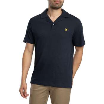 Lyle & Scott Polo Shirt Korte Mouw Lyle & Scott Linnen poloshirt met reverskraag