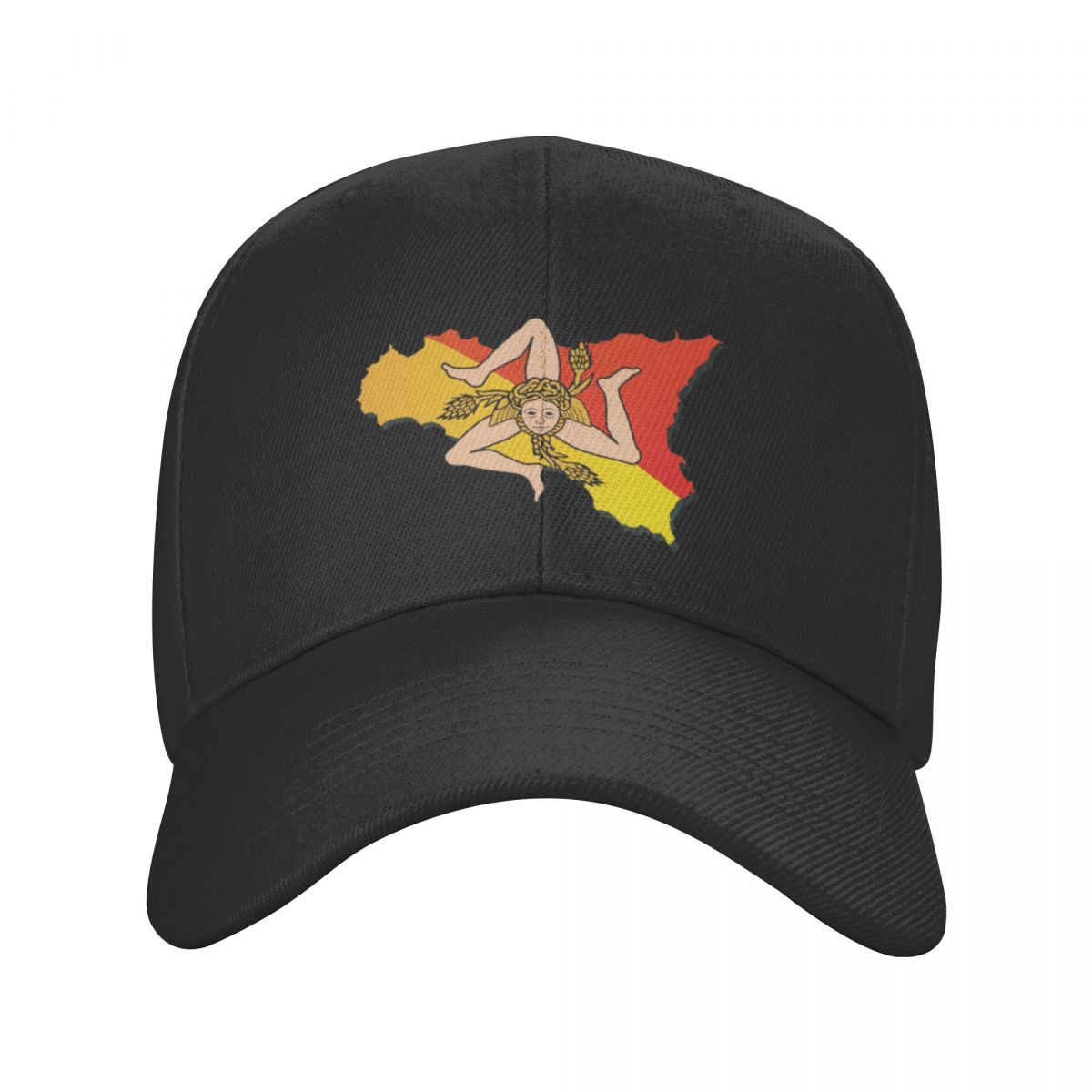 91440118MAC534JW32 Klassieke Sicilië Sicilia Vlag Kaart Baseball Cap voor Dames Unisex Ademende Italiaanse Siciliaanse Trots Papa Hoed Sport Snapback Caps Adjustable Cap