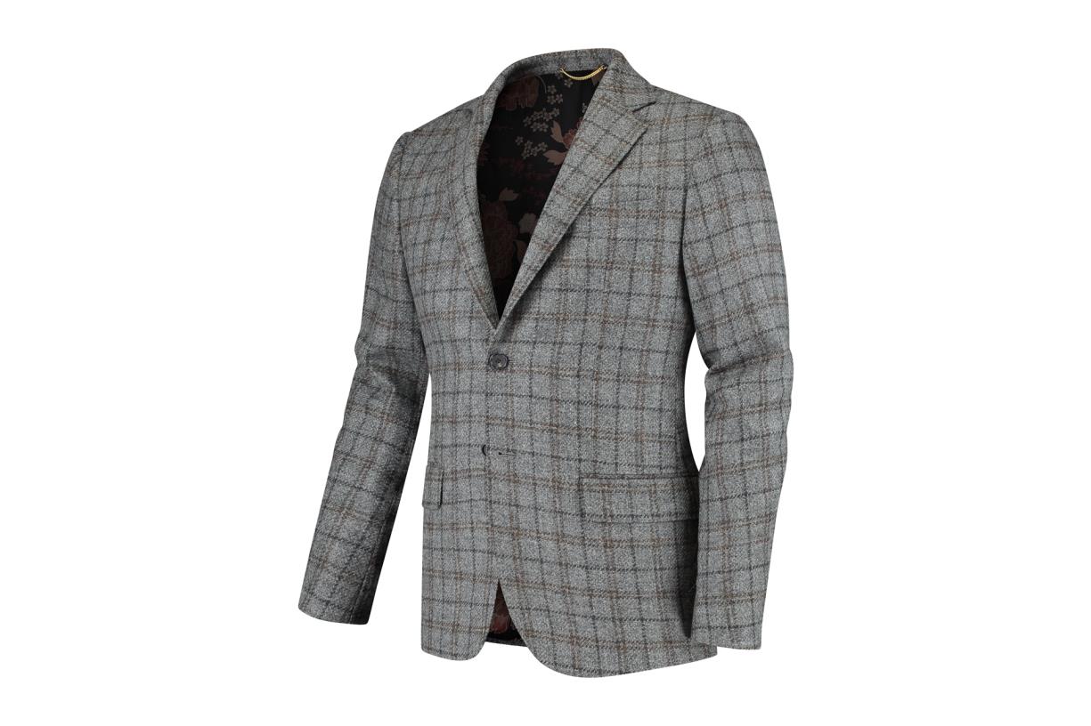 Circle of Gentlemen Uggo winter colbert 100% wo ruitdessin