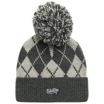 Superdry Muts  Bonnet en maille avec motif femme