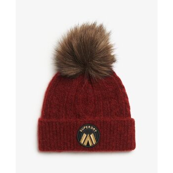 Superdry Muts  Bonnet en tricot torsadé femme Luxe