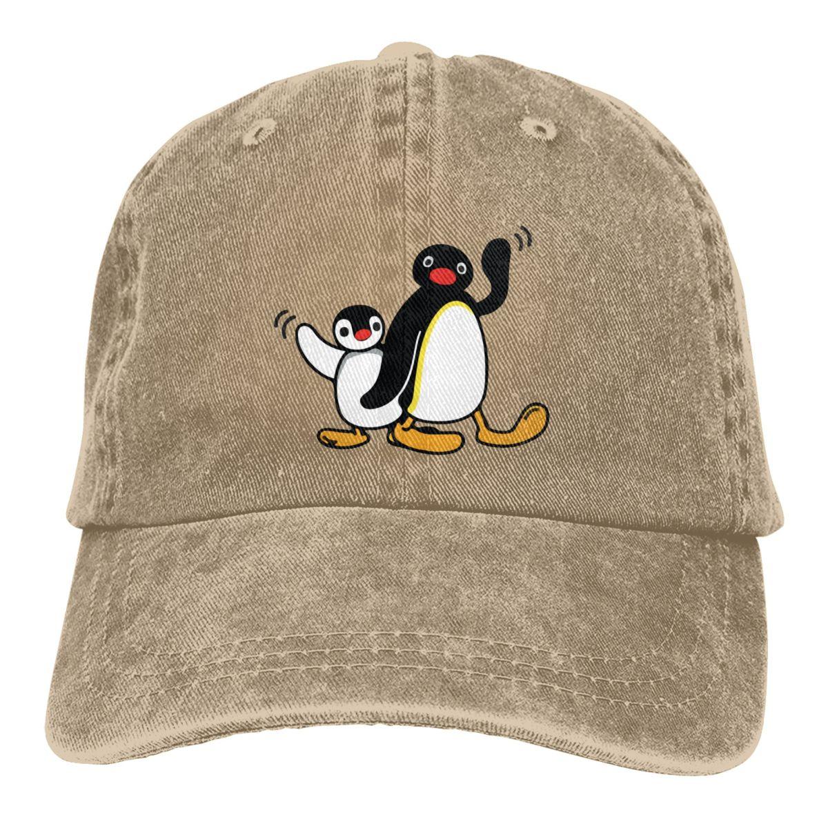 91440118MAC534JW32 Pingu Unisex Baseball Cap Penguin Series Cartoon Distressed Denim Caps Hoed Vintage Outdoor Activiteiten Hoofddeksels One Size