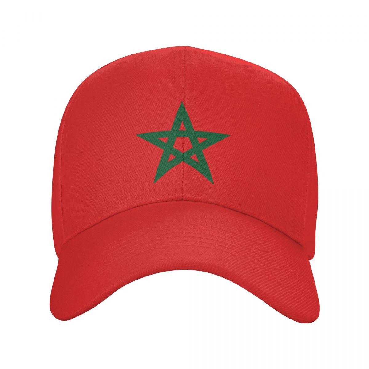 91440118MAC534JW32 Marokko Vlag Baseball Cap UnisexAdult Marokkaanse Trotse Patriottische Verstelbare Papa Hoed voor Unisex Vrouwen Outdoor Zonnehoeden Adjustable Cap