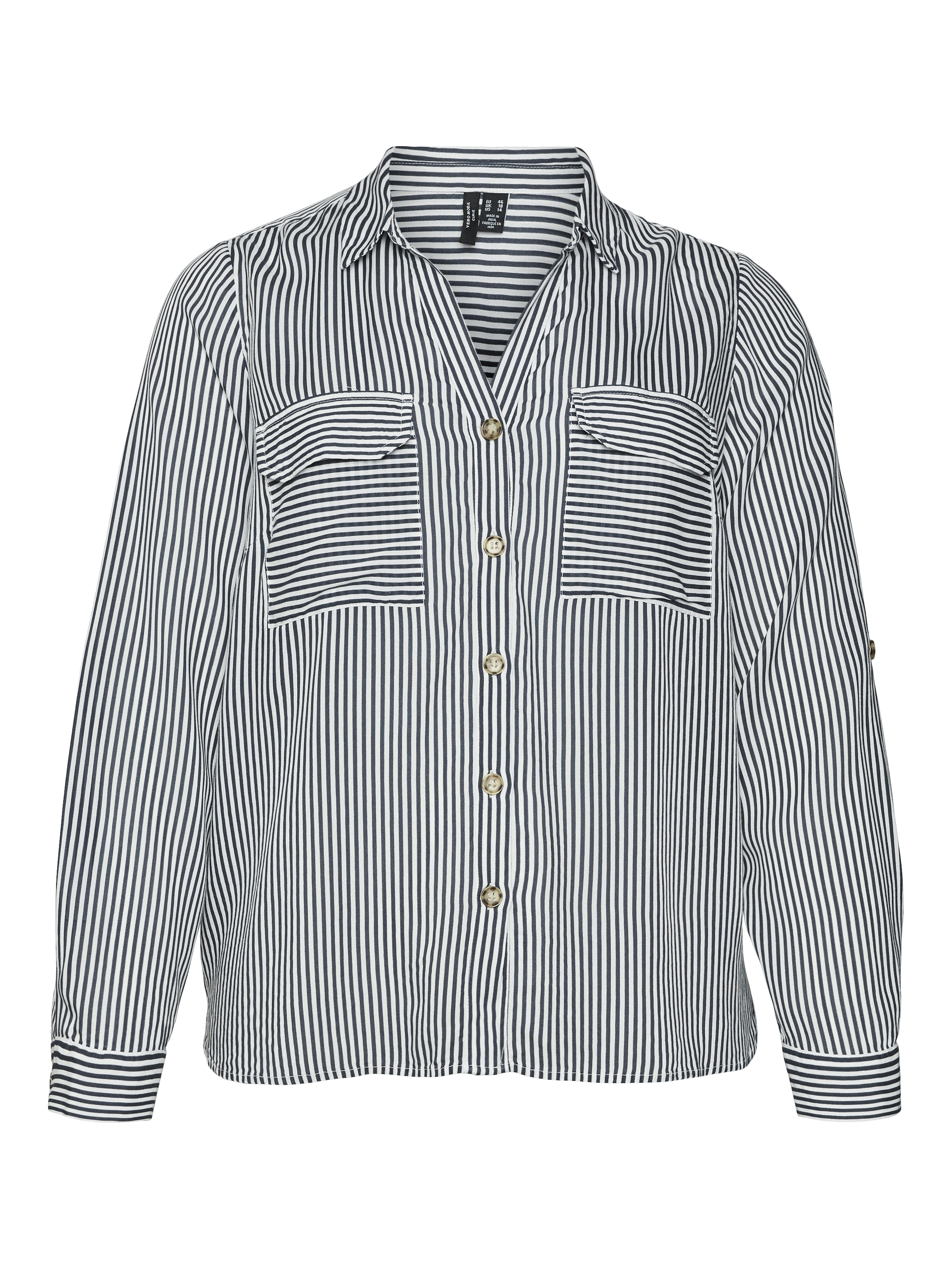 Vero Moda Curve Overhemdblouse VMBUMPY L/S SHIRT NEW CURVE GA NOOS
