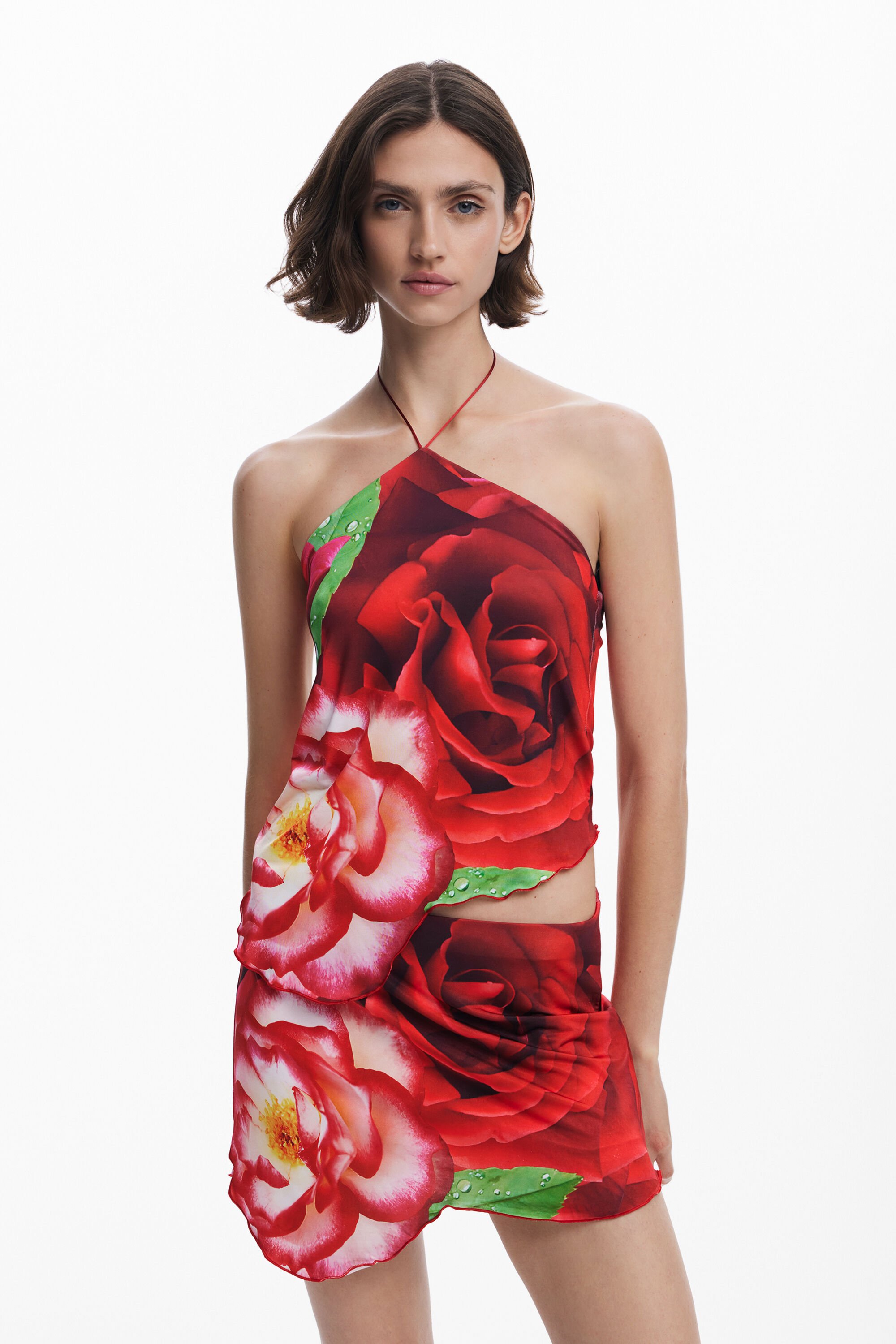 Desigual Asymmetrisch T-shirt Tyler McGillivary - RED