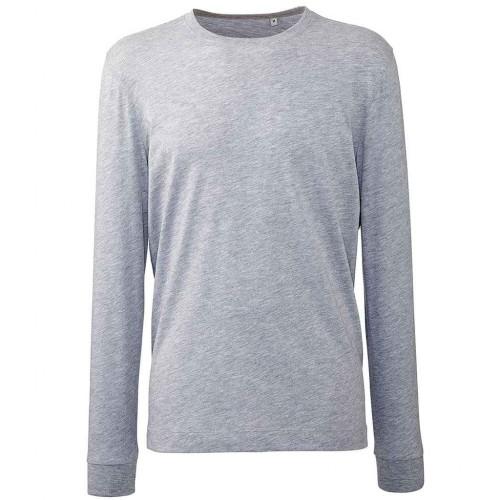 Anthem gemêleerd heren T-shirt met lange mouwen S grijs