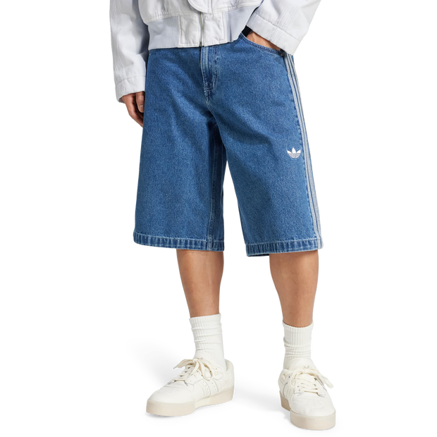 Adidas Originals Firebird Denim Shorts, Blue